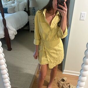 Yellow Shirt Dress